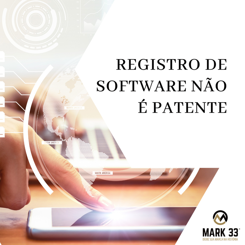 SOFTWARE NÃO É PATENTE!